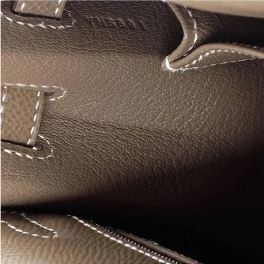 Hermès Kelly 25 Handbag Grey Epsom with Palladium Hardware GUC 100% Authentic - Picture 8 of 10